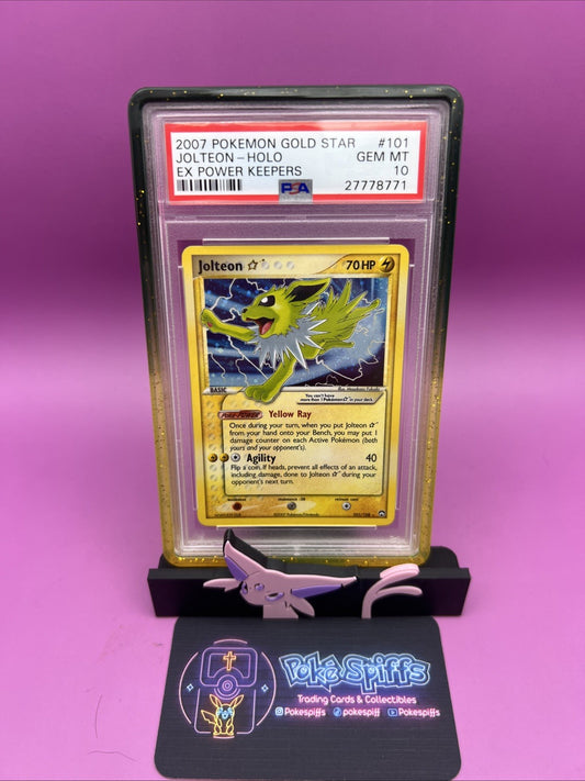 2007 Pokémon GOLD STAR Jolteon Holo 101/108 EX Power Keepers PSA 10 🔥😎