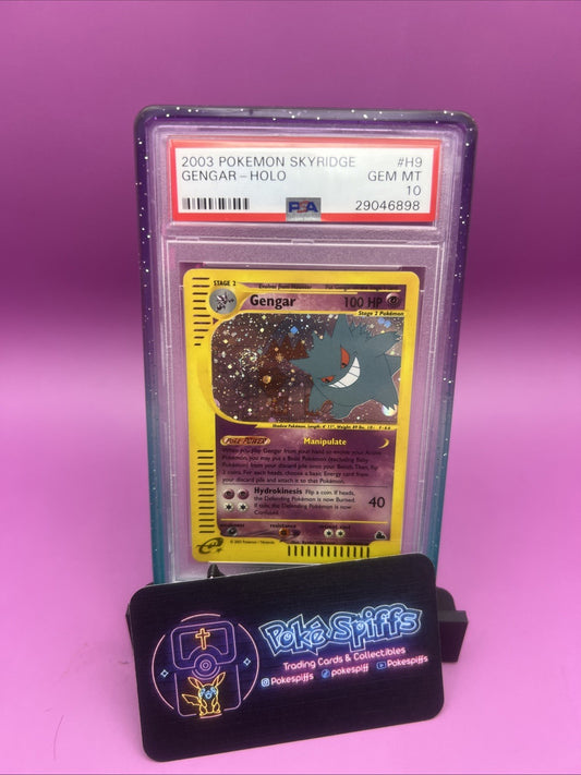 Gengar Holo #H9 Skyridge 2003 PSA 10 GEM MINT - Rare WOTC Pokémon Card*🌀SWIRL *
