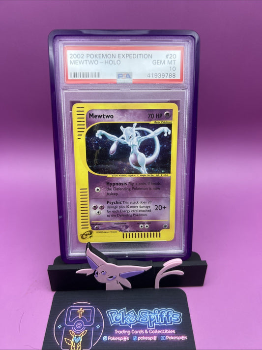 2002 Pokemon Expedition Mewtwo 56/165 PSA 10 Gem Mint DOUBLE 🌀🌀