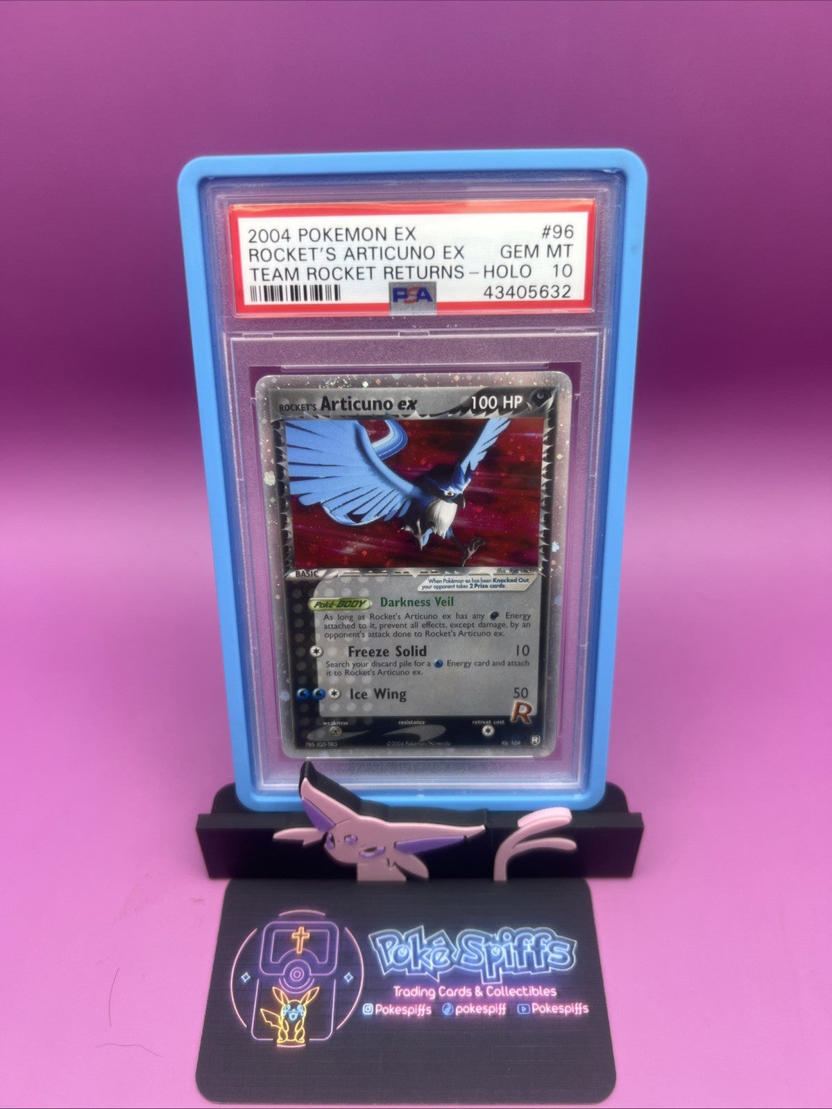 Rocket's Articuno EX 96/109 PSA 10 Team Rocket Returns 2004 ENGLISH