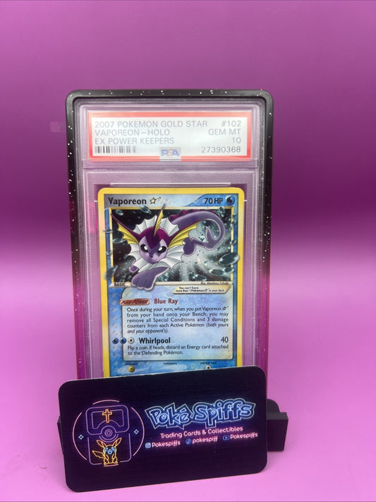 2007 POKEMON EX POWER KEEPERS 102 VAPOREON-HOLO GOLD STAR **PSA 10**