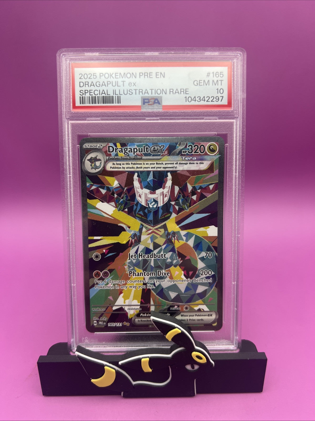 PSA 10 Pokemon Prismatic Evolutions Dragapult ex SIR 165
